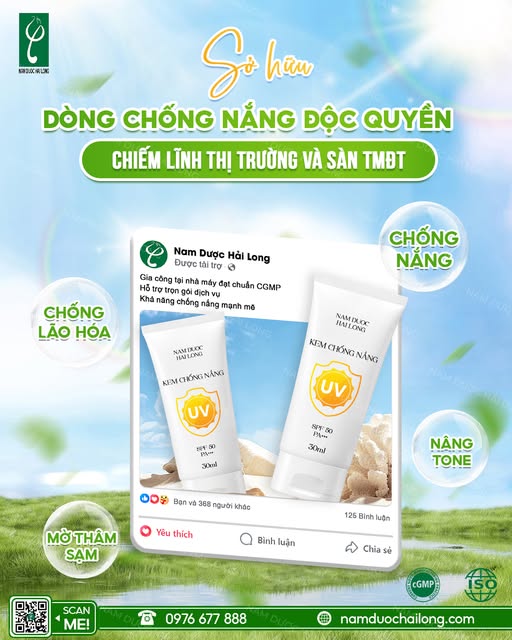gia công kem chống nắng toàn thân