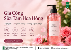 gia công sữa tắm hoa hồng