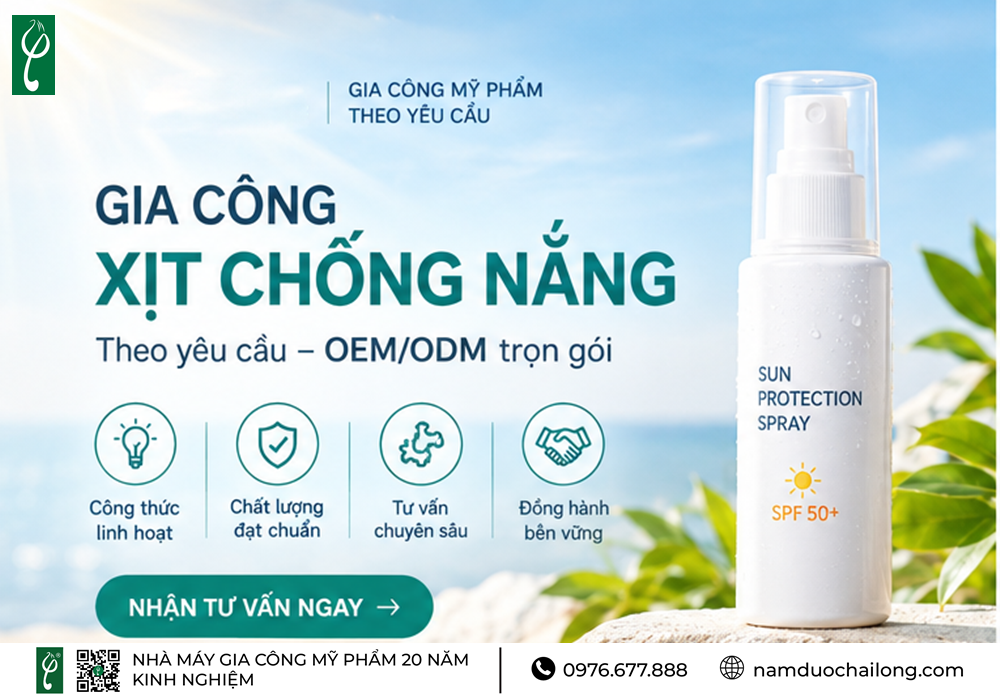 gia công xịt chống nắng