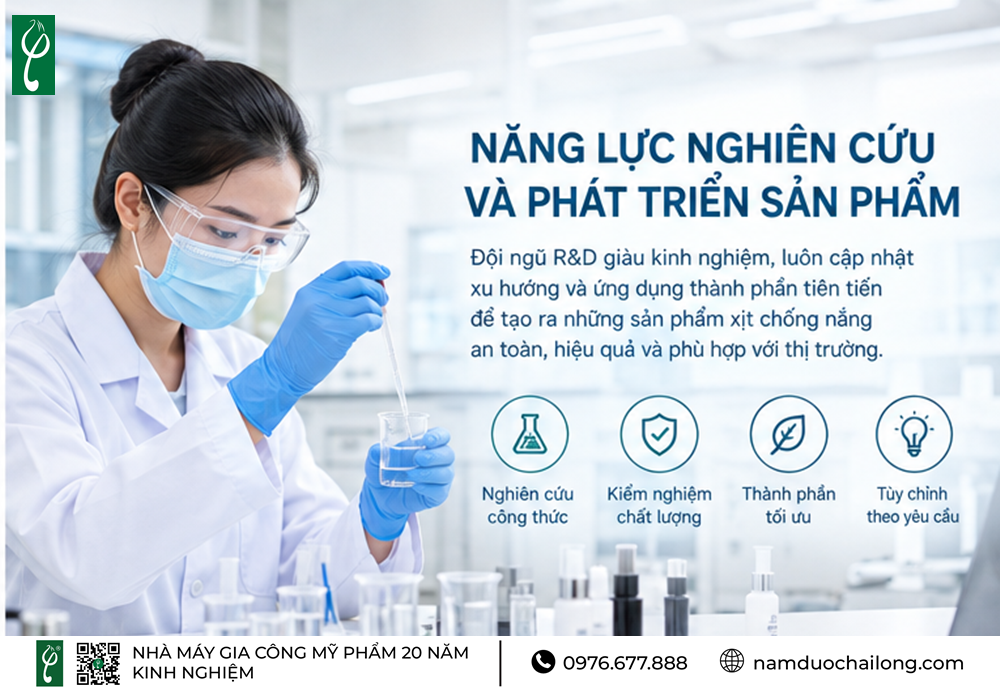 Gia Công Xịt Chống Nắng Theo Yêu Cầu, Trọn Gói A-Z gia công xịt chống nắng