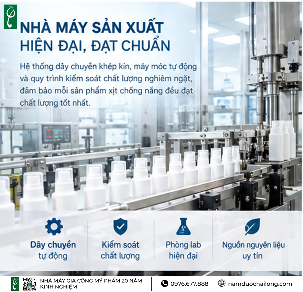 Gia Công Xịt Chống Nắng Theo Yêu Cầu, Trọn Gói A-Z gia công xịt chống nắng