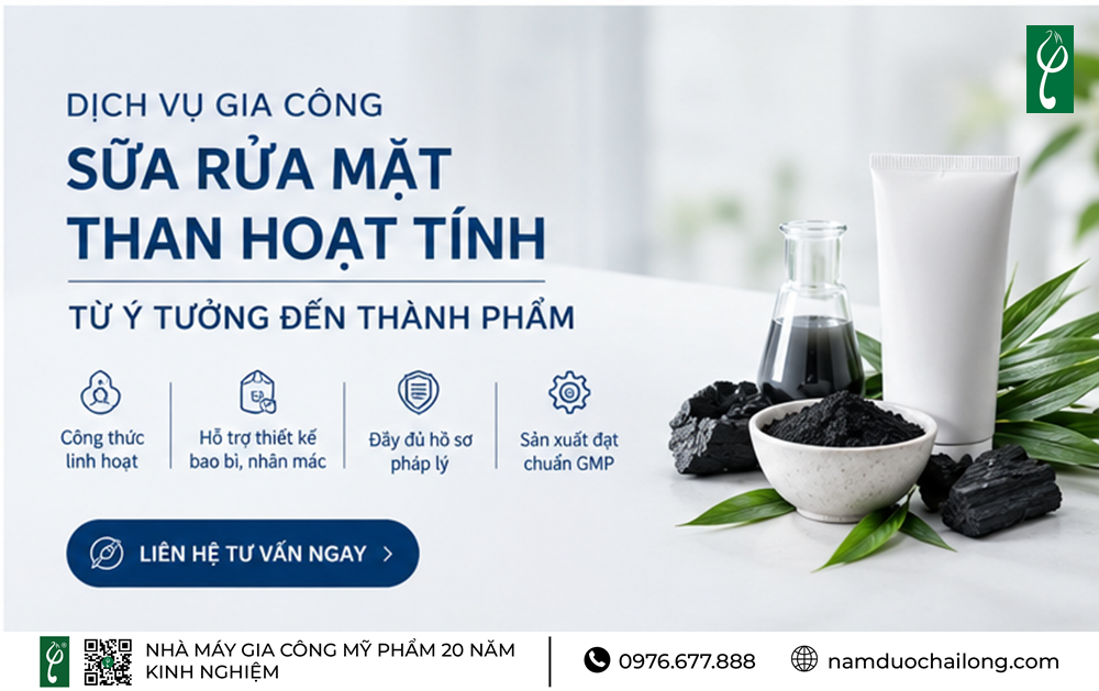 Dịch vụ gia công sữa rửa mặt tại Nam Dược Hải Long