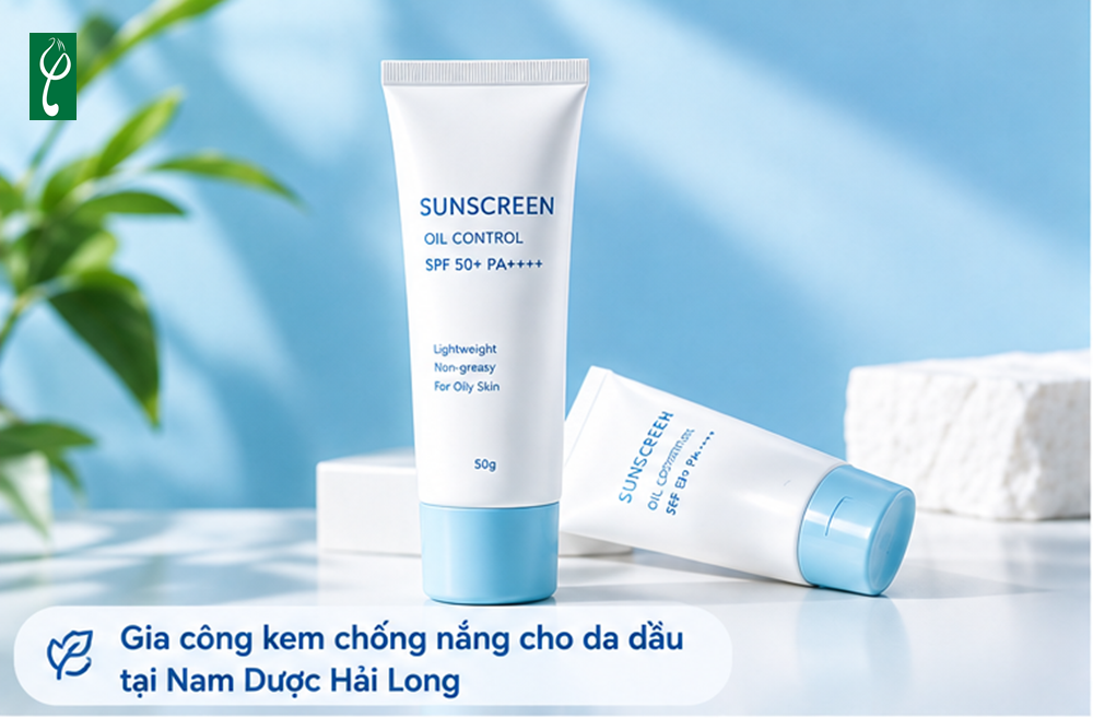 Gia Công Kem Chống Nắng Cho Da Dầu