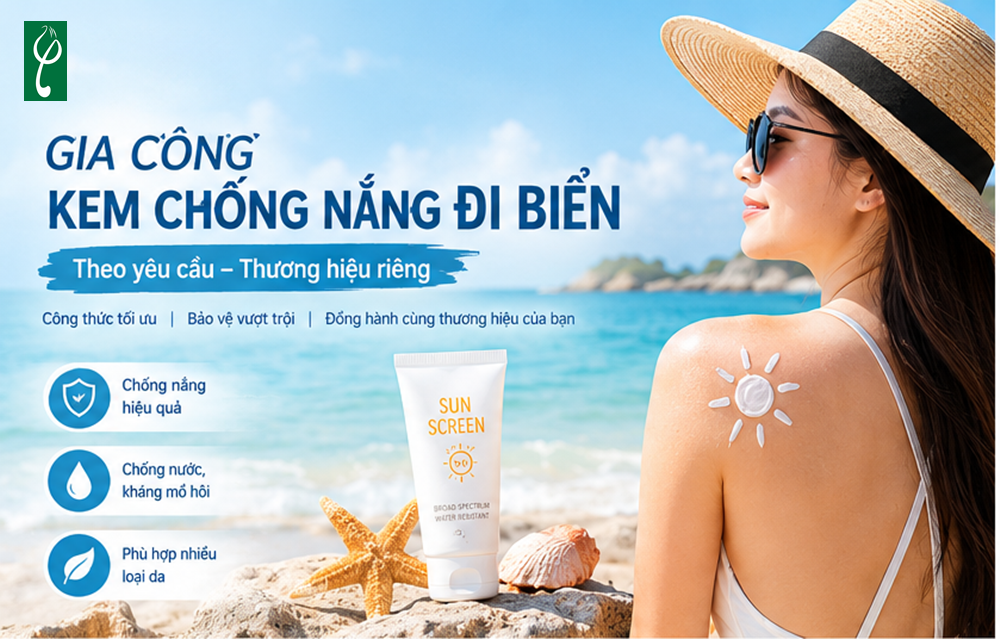Gia Công Kem Chống Nắng Đi Biển Theo Yêu Cầu Gia Công Kem Chống Nắng Đi Biển