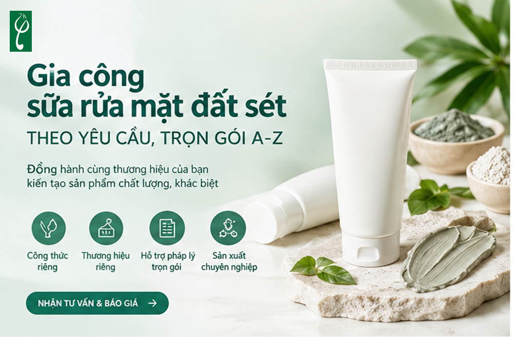 Gia Công Sữa Rửa Mặt Đất Sét