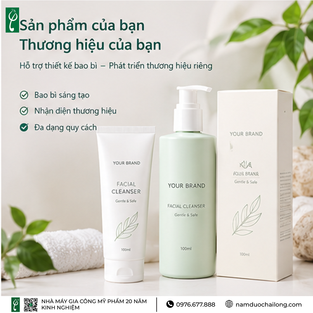 Gia Công Sữa Rửa Mặt Lành Tính Theo Yêu Cầu Gia Công Sữa Rửa Mặt Lành Tính