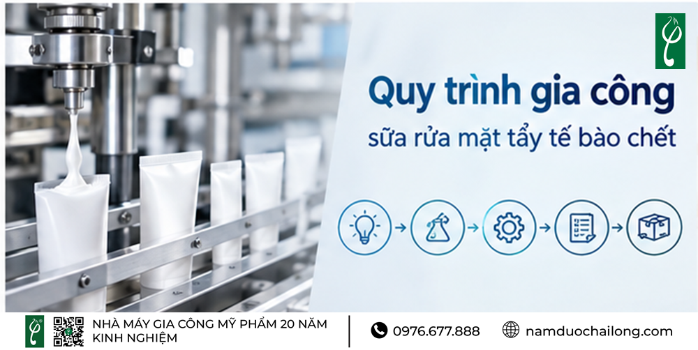 Gia Công Sữa Rửa Mặt Tẩy Tế Bào Chết