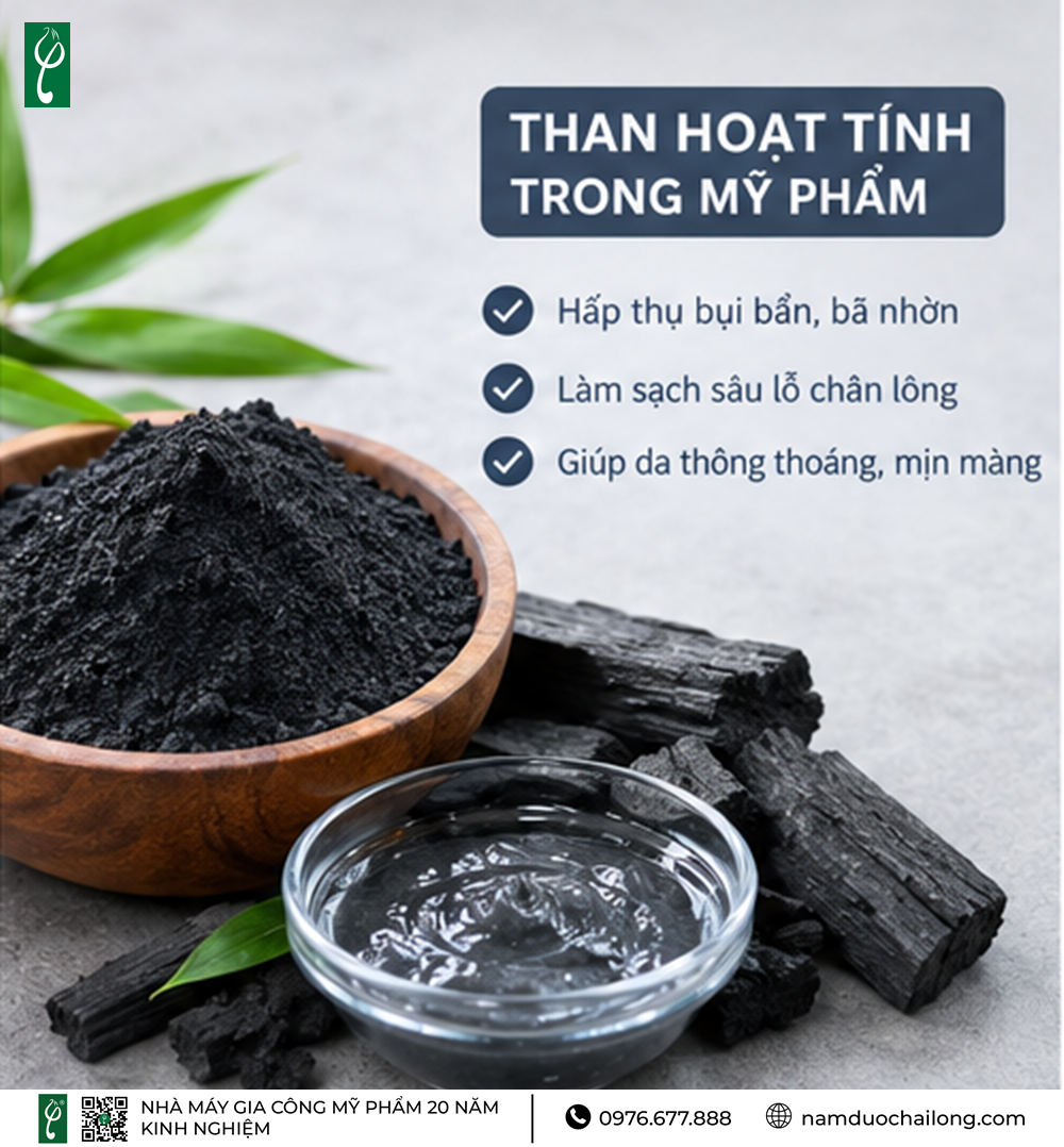 Gia Công Sữa Rửa Mặt Than Hoạt Tính