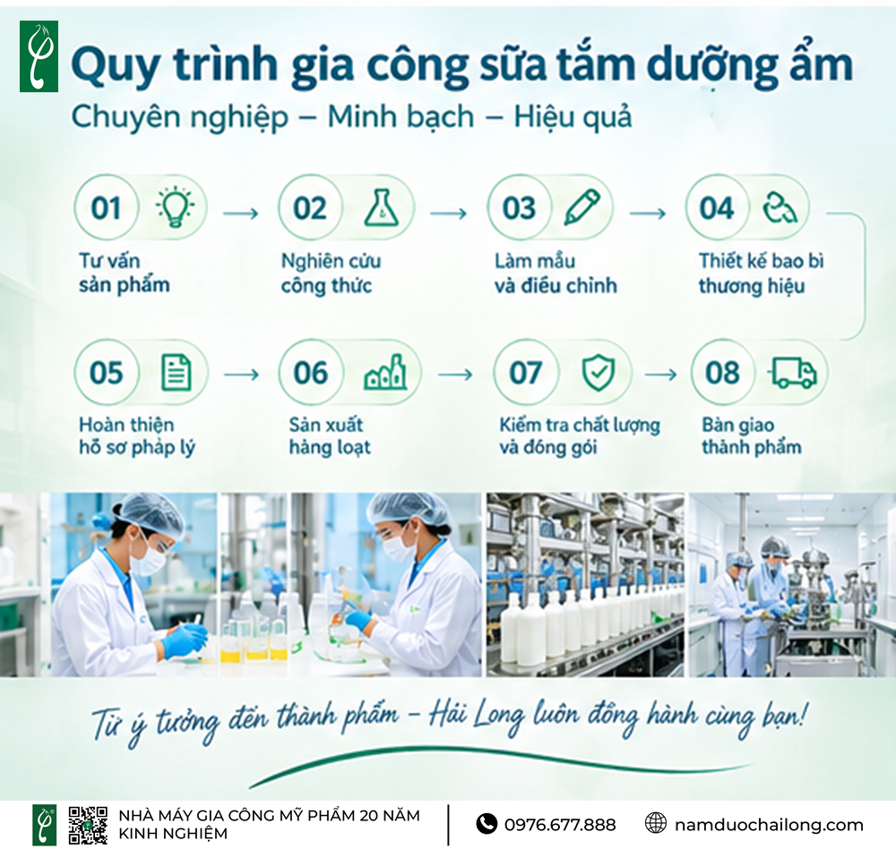 Gia Công Sữa Tắm Dưỡng Ẩm