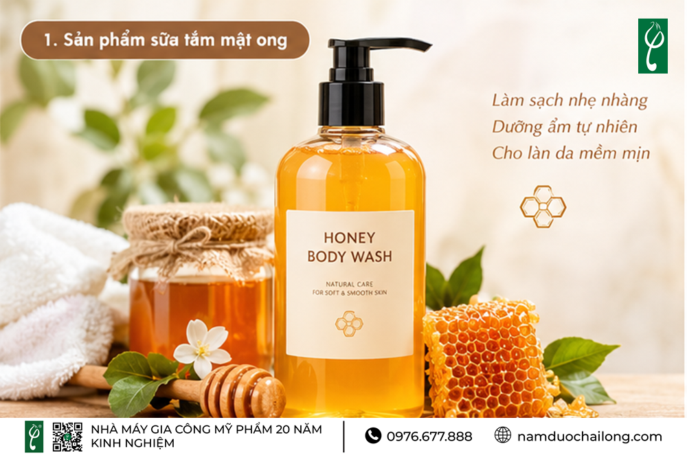 Gia Công Sữa Tắm Mật Ong