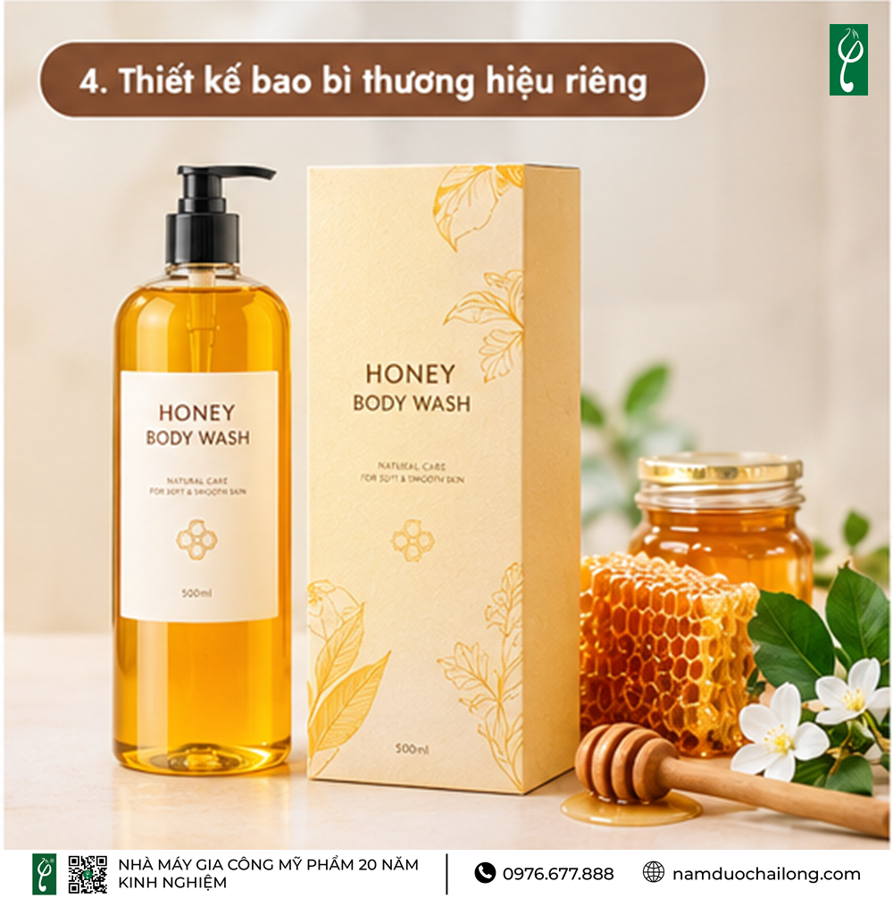 Gia Công Sữa Tắm Mật Ong