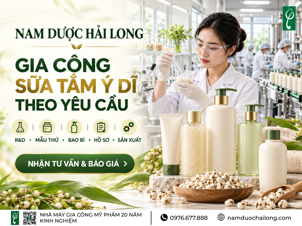 Gia Công Sữa Tắm Ý Dĩ