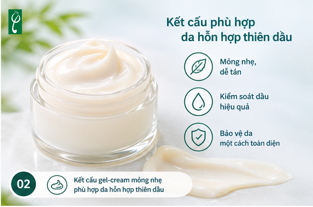 Gia công kem chống nắng dành cho da hỗn hợp thiên dầu