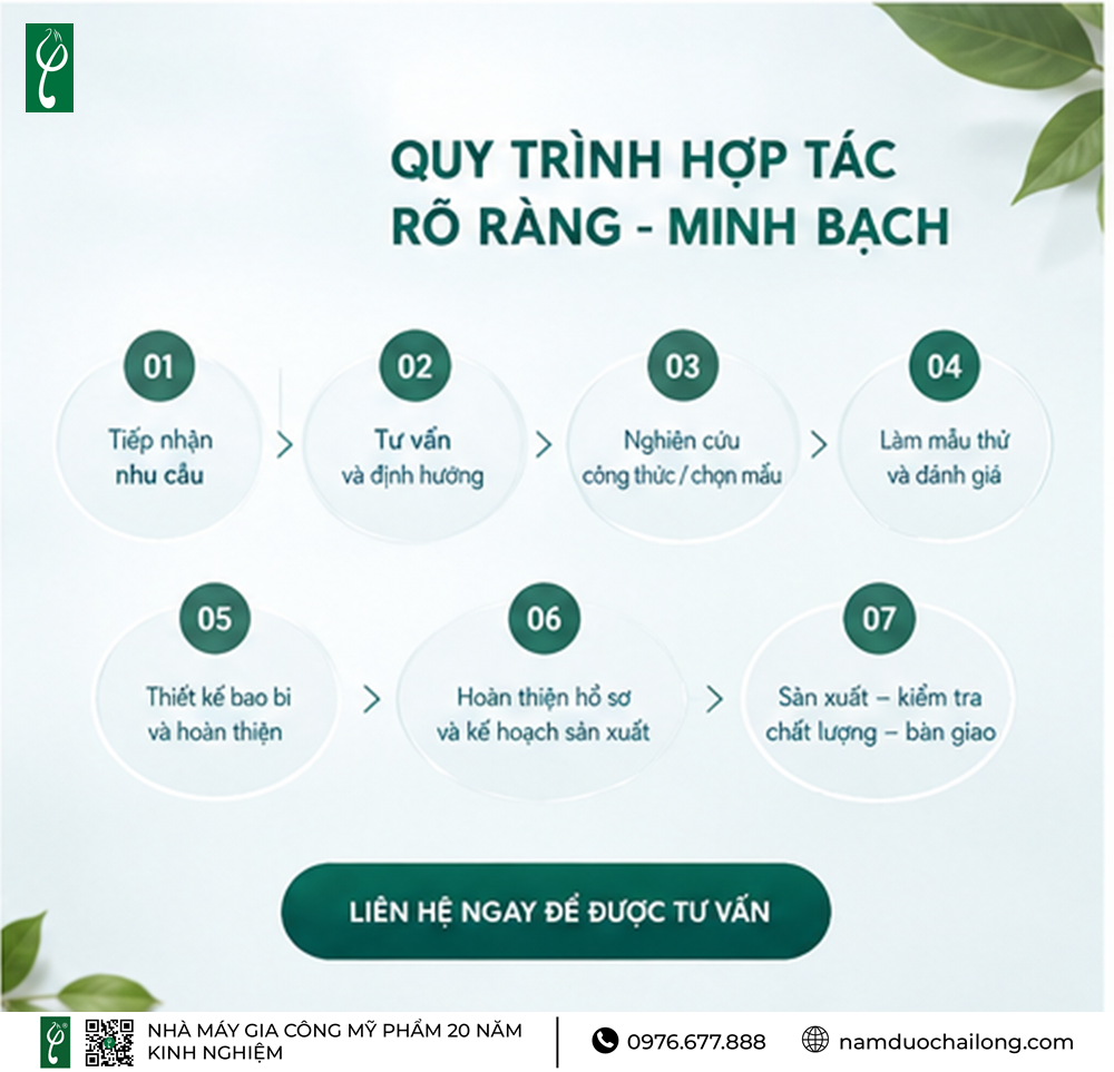 nhà sản xuất mỹ phẩm chuyên nghiệp